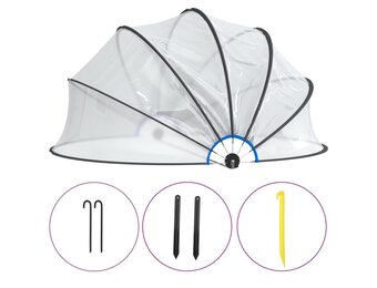 VidaXL Zwembadoverkapping Rond 376x188 cm PVC - 71% Korting!