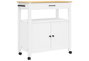 vidaXL Keukentrolley MONZA 84x40x90 cm Massief Grenenhout - 60% Korting!