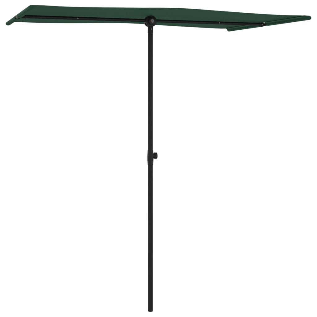 vidaXL Parasol Groen - 65% Korting! Aluminium Paal 180x110 cm