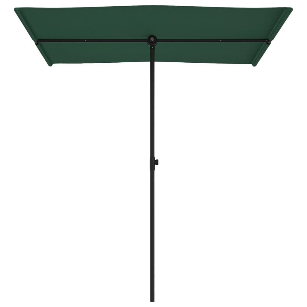 vidaXL Parasol Groen - 65% Korting! Aluminium Paal 180x110 cm