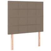 vidaXL Hoofdborden 2 st 90x5x78/88 cm Stof Taupe - 60% Korting!