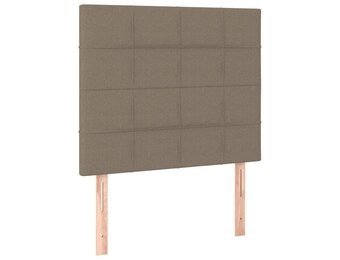 vidaXL Hoofdborden 2 st 90x5x78/88 cm Stof Taupe - 60% Korting!