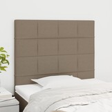 vidaXL Hoofdborden 2 st 90x5x78/88 cm Stof Taupe - 60% Korting!