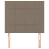 vidaXL Hoofdborden 2 st 90x5x78/88 cm Stof Taupe - 60% Korting!