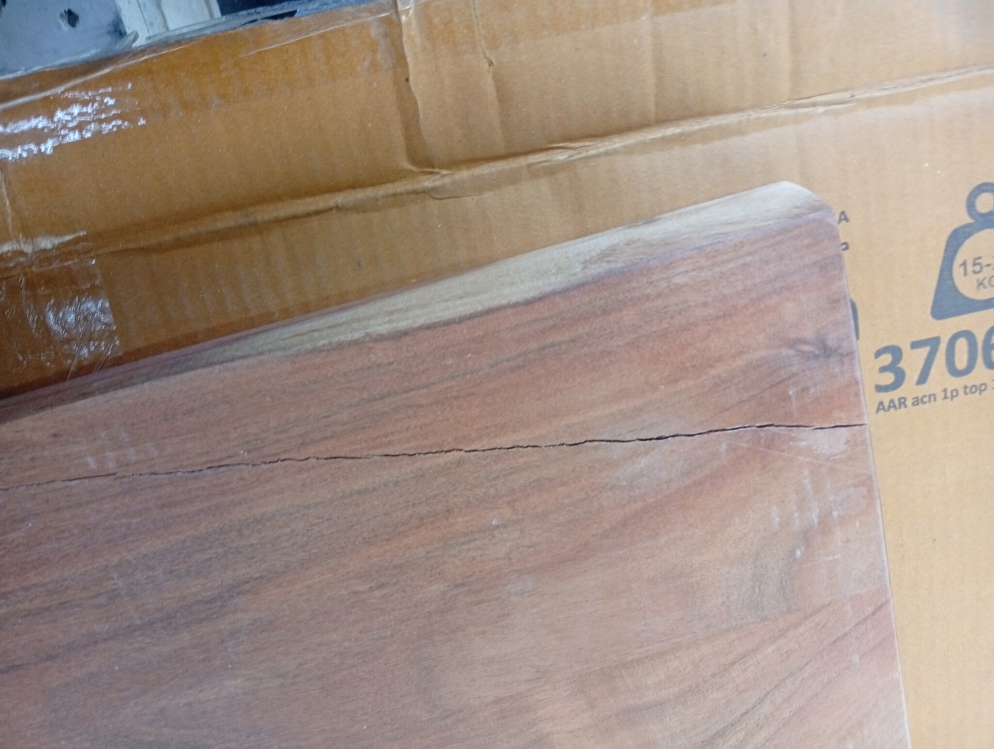 VidaXL Acaciahout Tafelblad 140x60cm - Natuurlijke Rand - 60% Korting