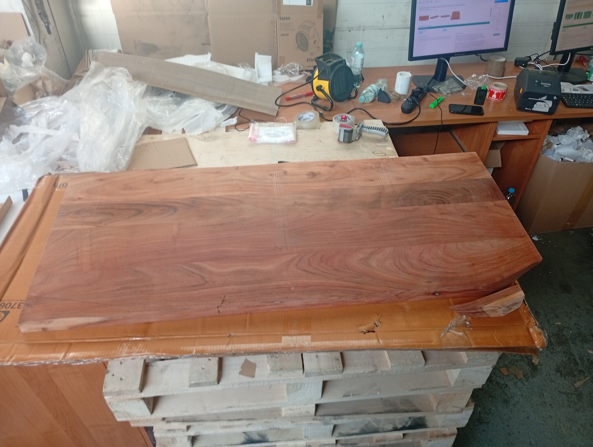 VidaXL Acaciahout Tafelblad 140x60cm - Natuurlijke Rand - 60% Korting