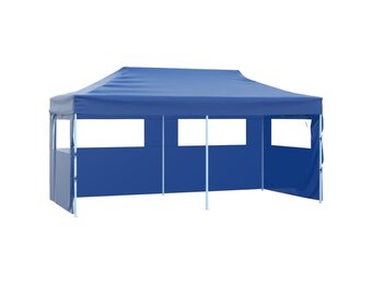 vidaXL Partytent Blauw 3x6m Inklapbaar - 60% Korting!