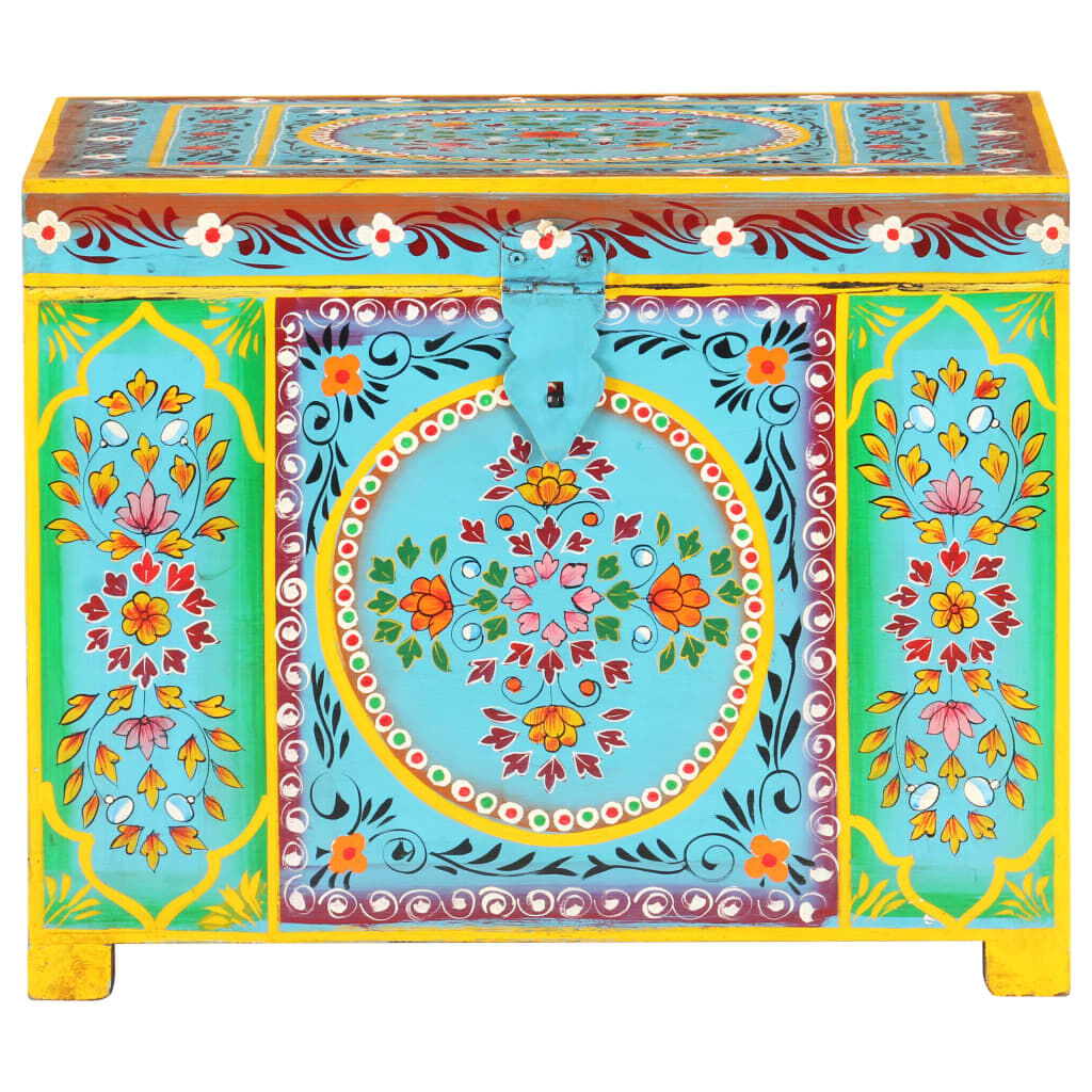 vidaXL Opbergbox Mangohout Handgeschilderd - 60% Korting!