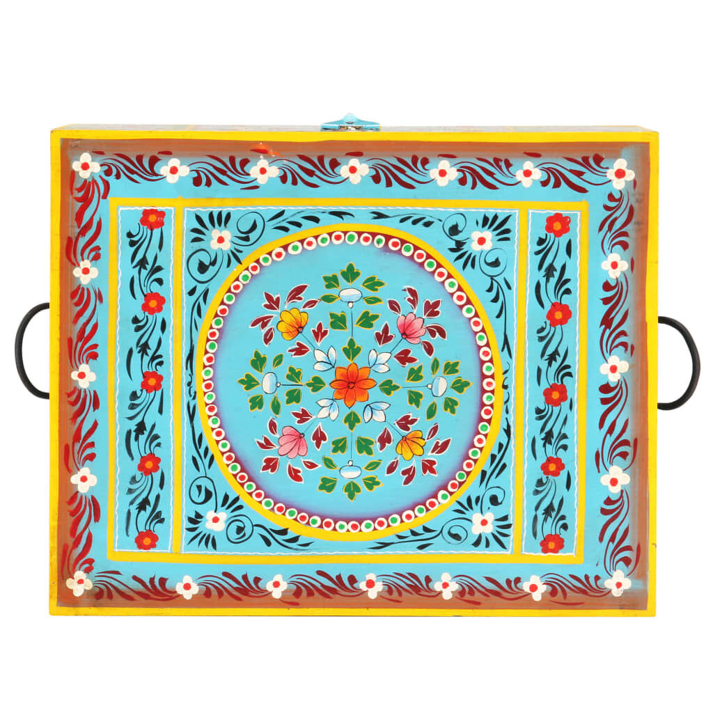 vidaXL Opbergbox Mangohout Handgeschilderd - 60% Korting!