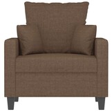 vidaXL Fauteuil 60cm stof bruin - Nu 60% Korting!
