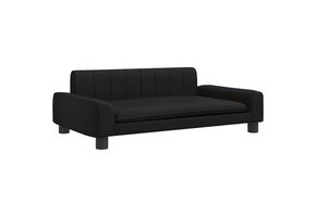 vidaXL Hondenmand Kunstleer Zwart 90x53x30 cm - 60% Korting!