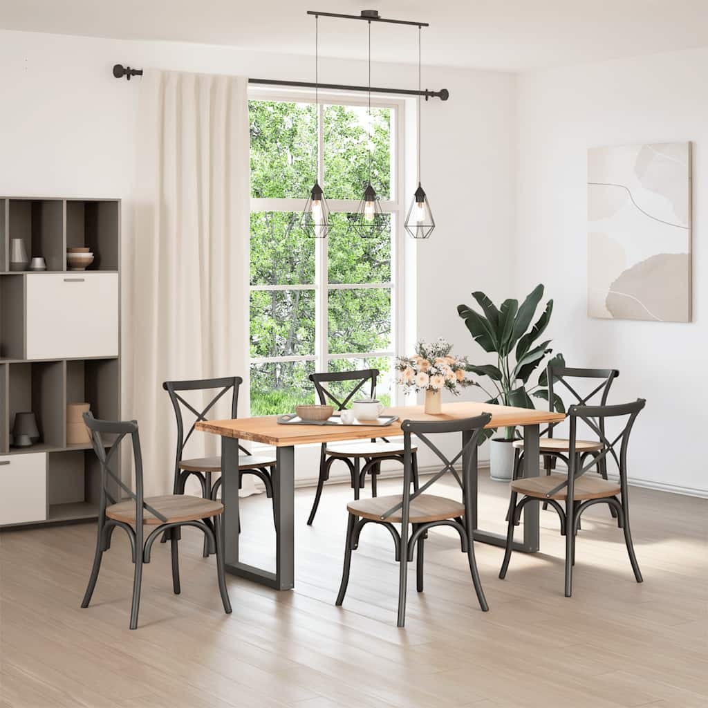 vidaXL Eettafelpoten 2x U-vorm Staal Antraciet 60x72-73 cm - 30% Korting!