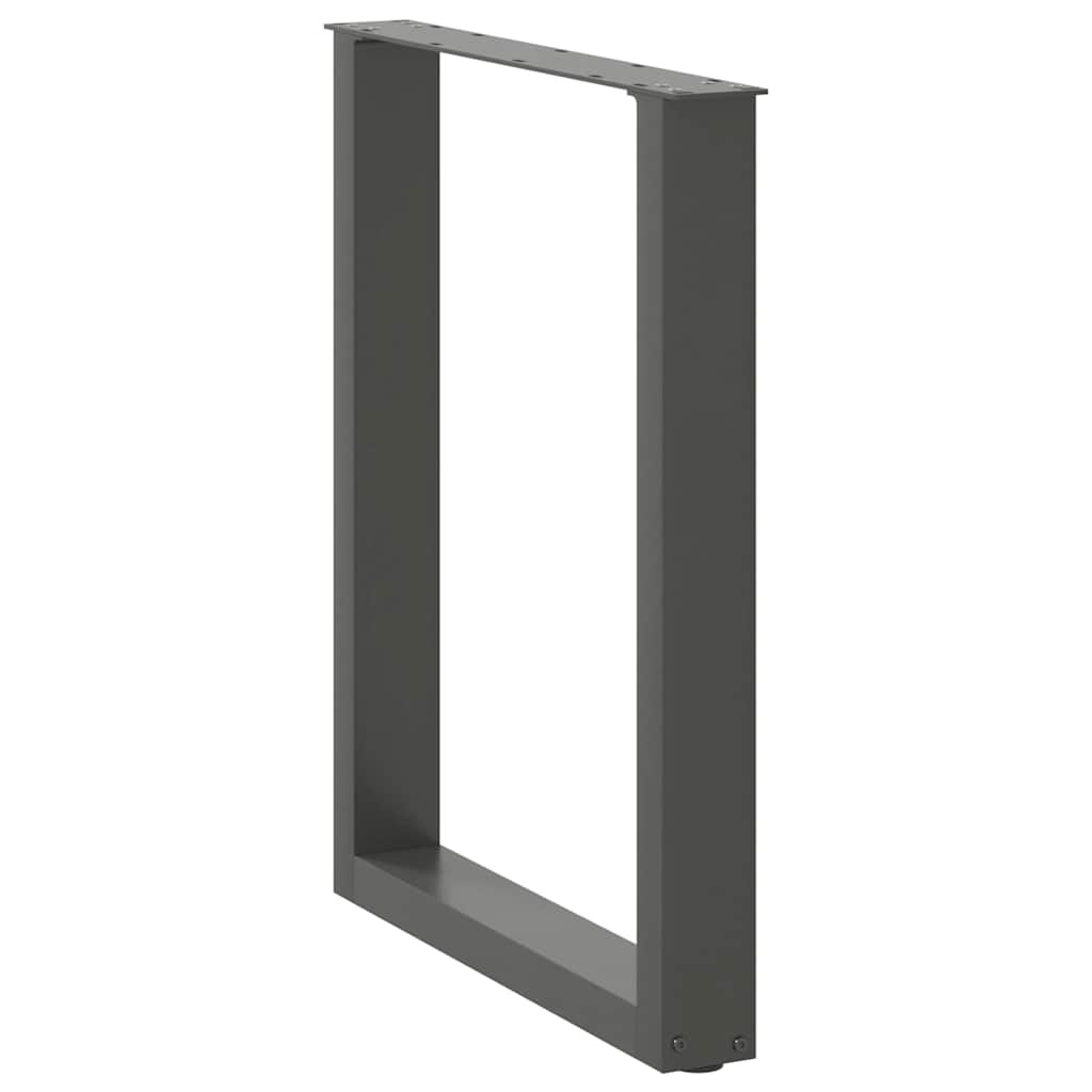 vidaXL Eettafelpoten 2x U-vorm Staal Antraciet 60x72-73 cm - 30% Korting!