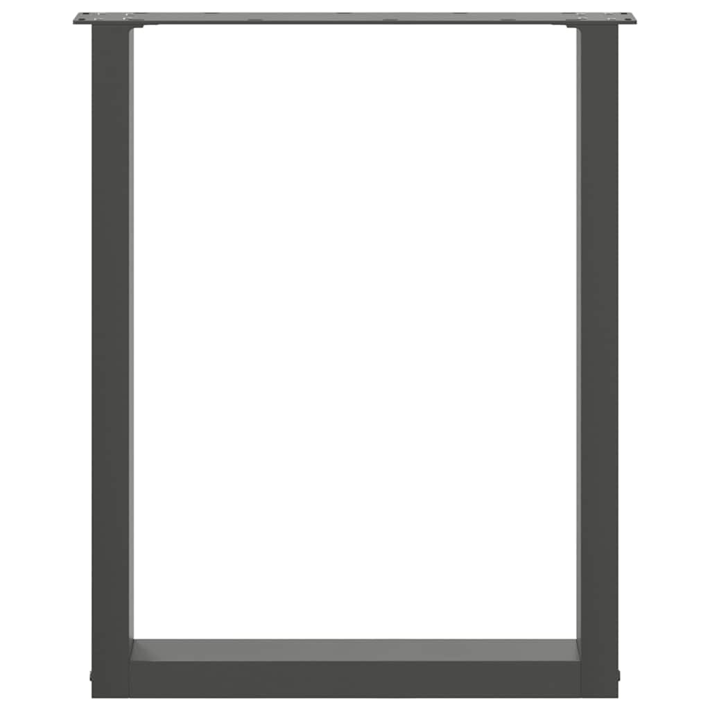 vidaXL Eettafelpoten 2x U-vorm Staal Antraciet 60x72-73 cm - 30% Korting!