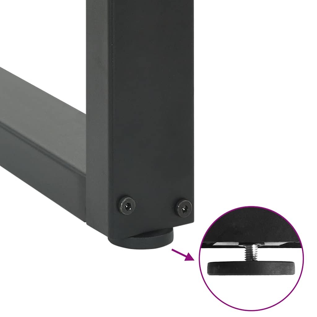 vidaXL Eettafelpoten 2x U-vorm Staal Antraciet 60x72-73 cm - 30% Korting!