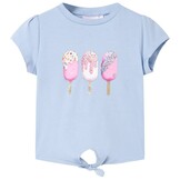 Kindershirt Blauw IJsjes - Maat 104 - 35% Korting!