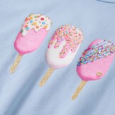 Kindershirt Blauw IJsjes - Maat 104 - 35% Korting!