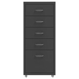 vidaXL Ladeblok Verrijdbaar Metaal Antraciet (60% Korting)