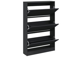 vidaXL Schoenenkast 80x21x125,5 cm Zwart - 55% Korting!