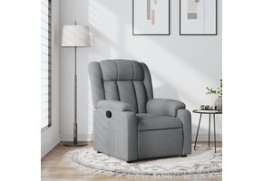 vidaXL Fauteuil Verstelbaar Stof Lichtgrijs - 37% Korting