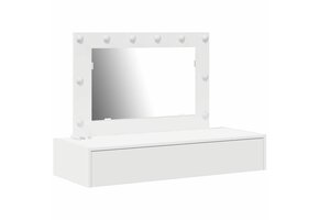 vidaXL Kaptafel met lade Wit - Bewerkt hout - 60% Korting