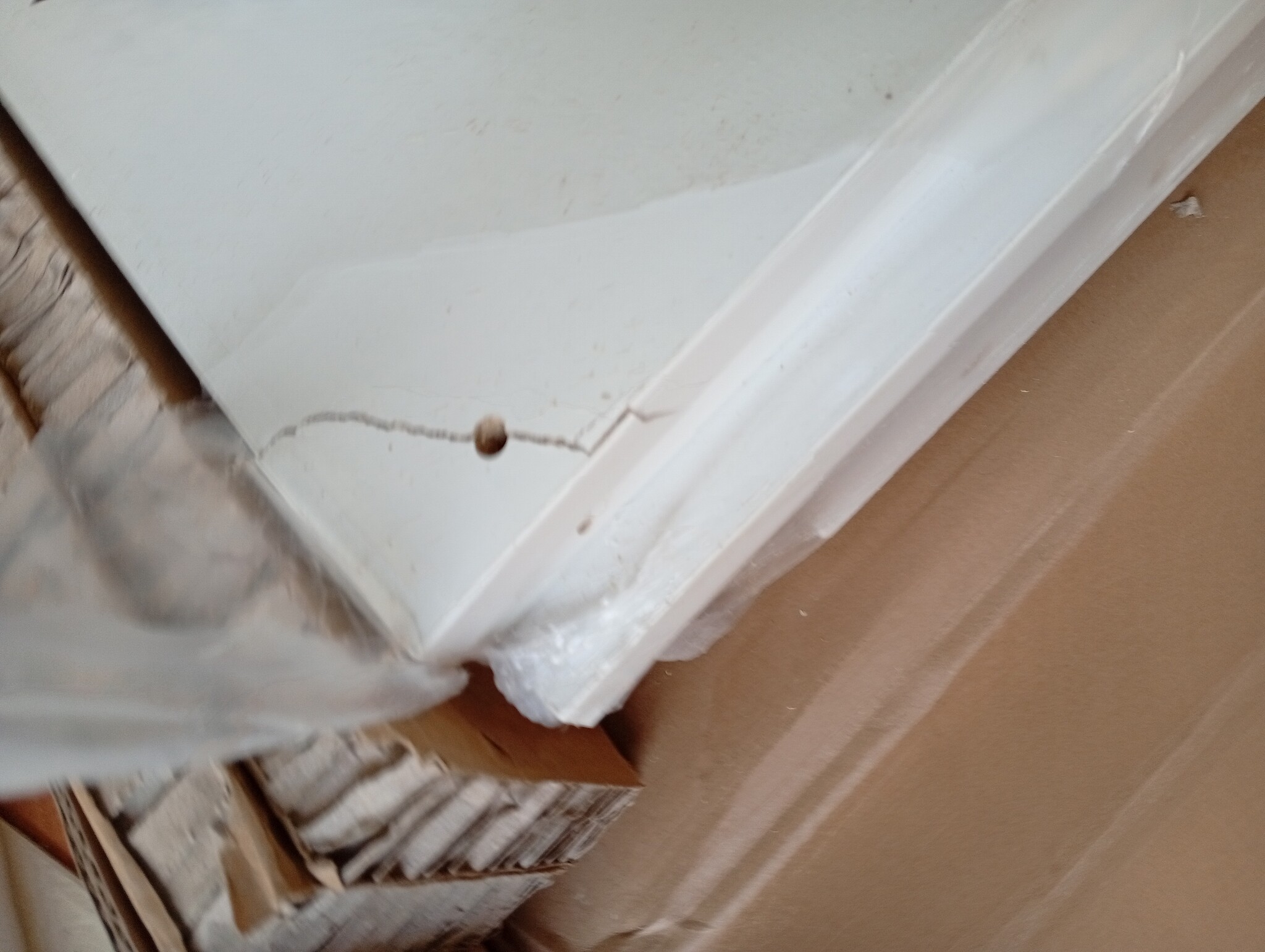 vidaXL Kaptafel met lade Wit - Bewerkt hout - 60% Korting