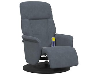 vidaXL Massagestoel, Fluweel Donkergrijs - 64% Korting!