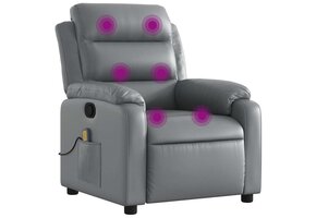 vidaXL Massagestoel Kunstleer Grijs - Nu 60% Korting!