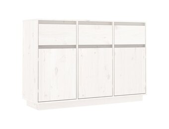 vidaXL Dressoir Grenenhout Wit 110x34x75 cm - 60% Korting!