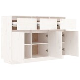 vidaXL Dressoir Grenenhout Wit 110x34x75 cm - 60% Korting!