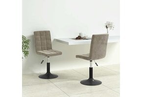 vidaXL Eetkamerstoelen 2 st. Draaibaar Fluweel Lichtgrijs | 35% Korting