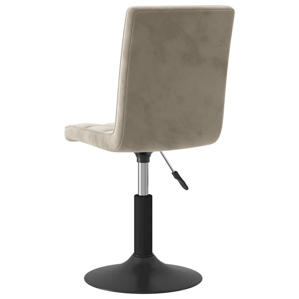 vidaXL Eetkamerstoelen 2 st. Draaibaar Fluweel Lichtgrijs | 35% Korting