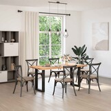 vidaXL U-vormige Eettafelpoten (2 stuks) - Zwart Staal - 30% Korting