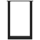 vidaXL U-vormige Eettafelpoten (2 stuks) - Zwart Staal - 30% Korting