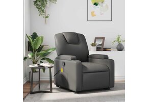 vidaXL Massagestoel Kunstleer Grijs - 30% Korting