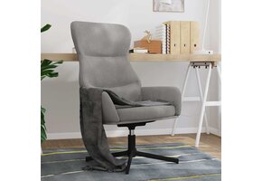 vidaXL Relaxstoel Fluweel Lichtgrijs - 59% Korting!