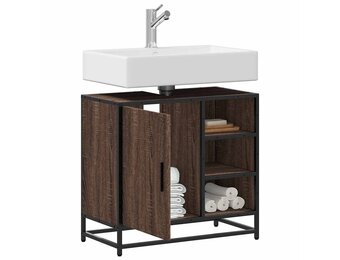 VidaXL Wastafelkast 65x33x60 cm Bruin Eiken - 60% Korting!