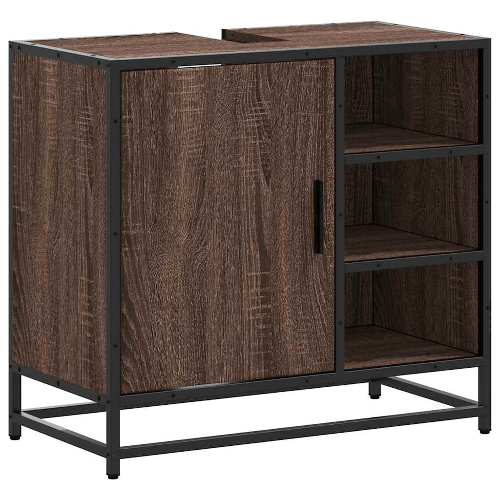 VidaXL Wastafelkast 65x33x60 cm Bruin Eiken - 60% Korting!
