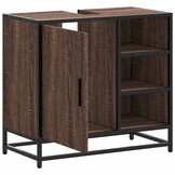 VidaXL Wastafelkast 65x33x60 cm Bruin Eiken - 60% Korting!