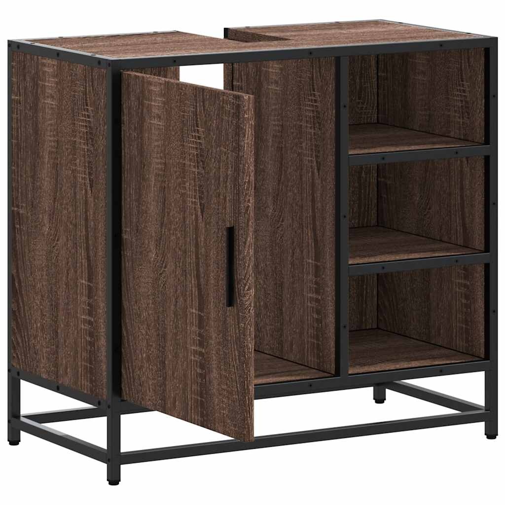 VidaXL Wastafelkast 65x33x60 cm Bruin Eiken - 60% Korting!