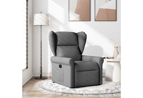 vidaXL Fauteuil verstelbaar stof donkergrijs - 60% Korting