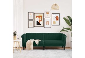 vidaXL Driezitsbank Fluweel Donkergroen - 35% Korting!