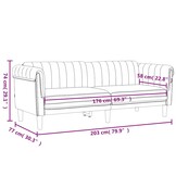 vidaXL Driezitsbank Fluweel Donkergroen - 35% Korting!