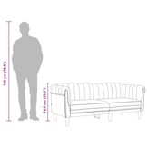 vidaXL Driezitsbank Fluweel Donkergroen - 35% Korting!