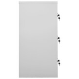 vidaXL Lockerkast 90x45x92,5cm Staal (Lichtgrijs/Rood) - 60% Korting!