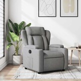vidaXL Fauteuil stof lichtgrijs - Verstelbaar & 35% Korting