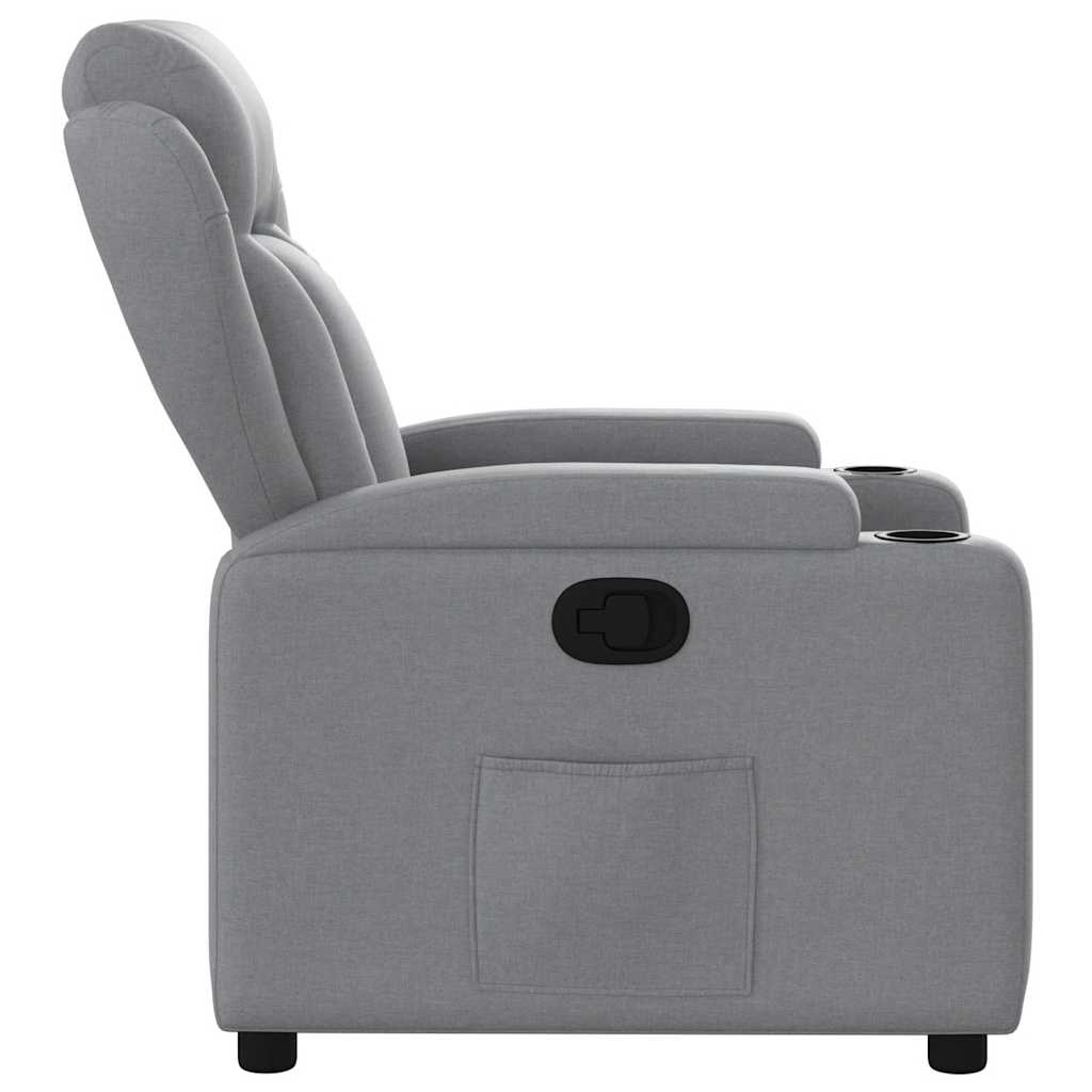 vidaXL Fauteuil stof lichtgrijs - Verstelbaar & 35% Korting