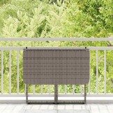 vidaXL Inklapbare Tuintafel Poly Rattan Grijs (90x51x75 cm) - 49% Korting!