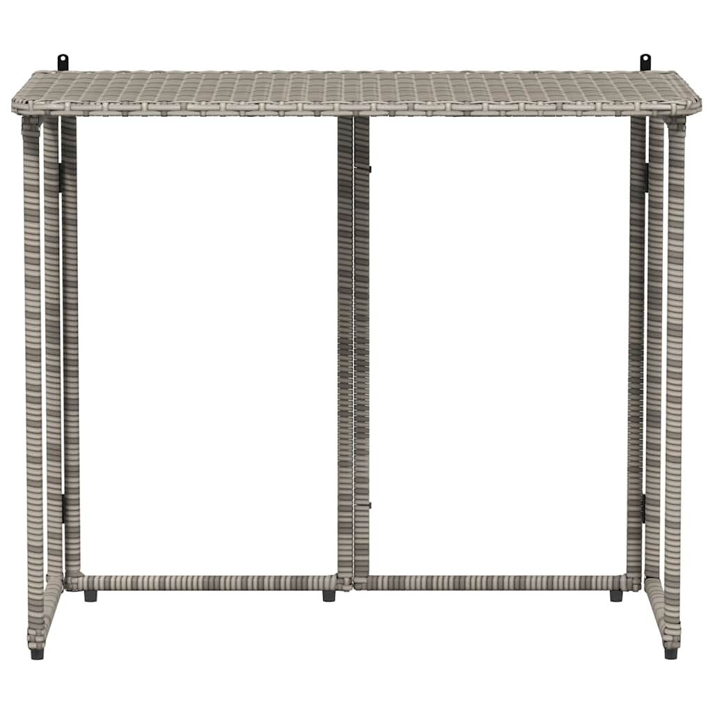 vidaXL Inklapbare Tuintafel Poly Rattan Grijs (90x51x75 cm) - 49% Korting!