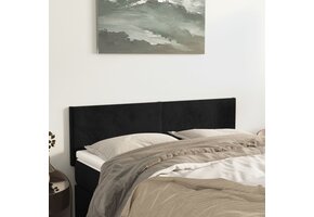 vidaXL Hoofdborden Fluweel Zwart (72x5x78/88 cm) - 35% Korting!